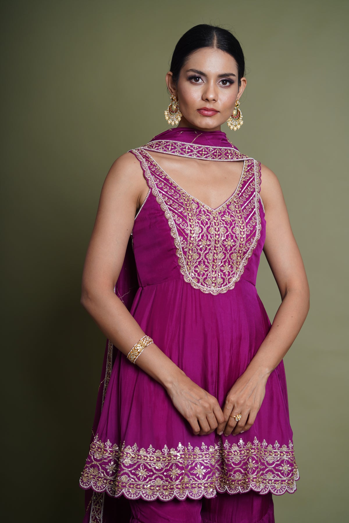 Inayat- purpel sharara suit set