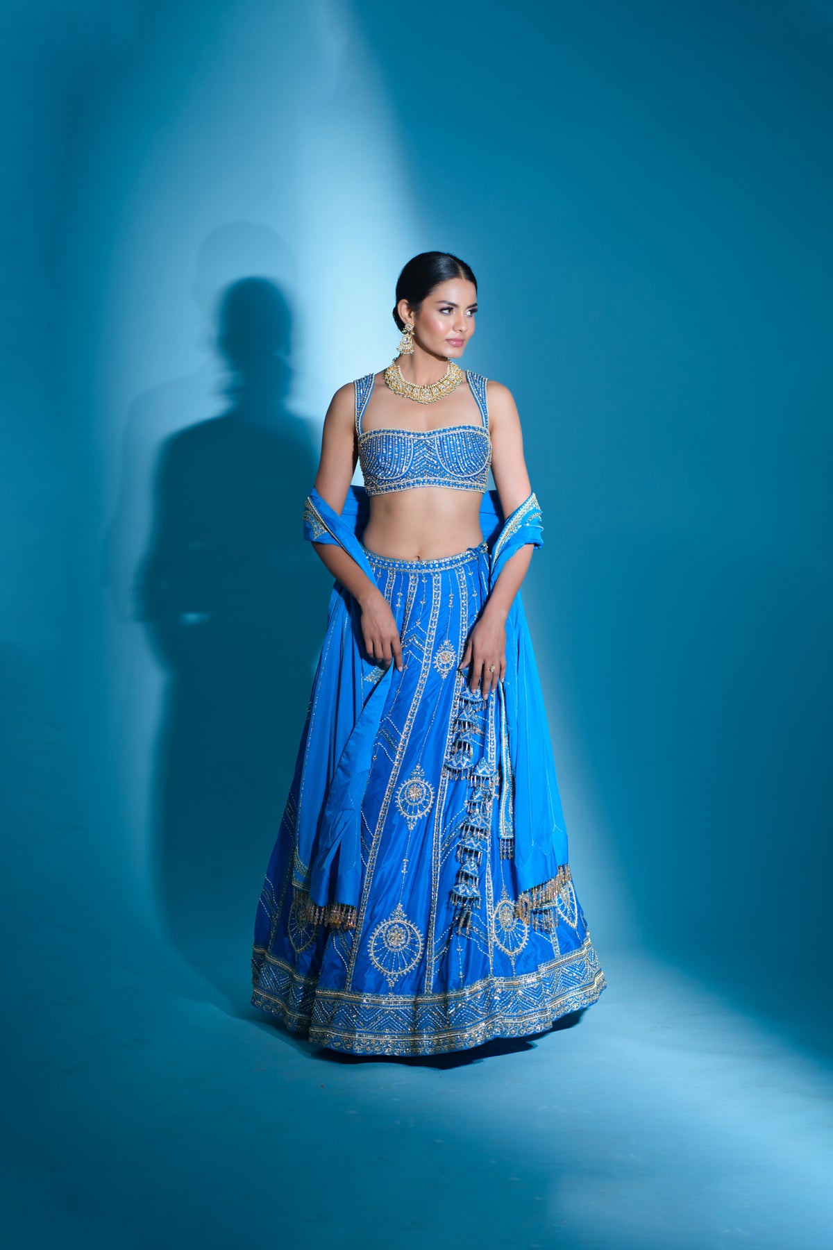 seher- Sea blue lehnga set