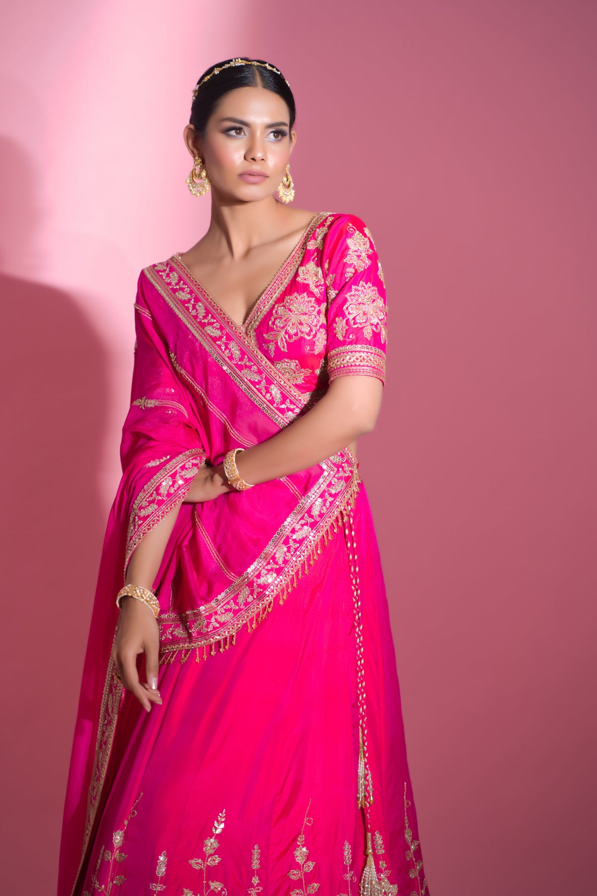 zuri- magenta pink lehnga set