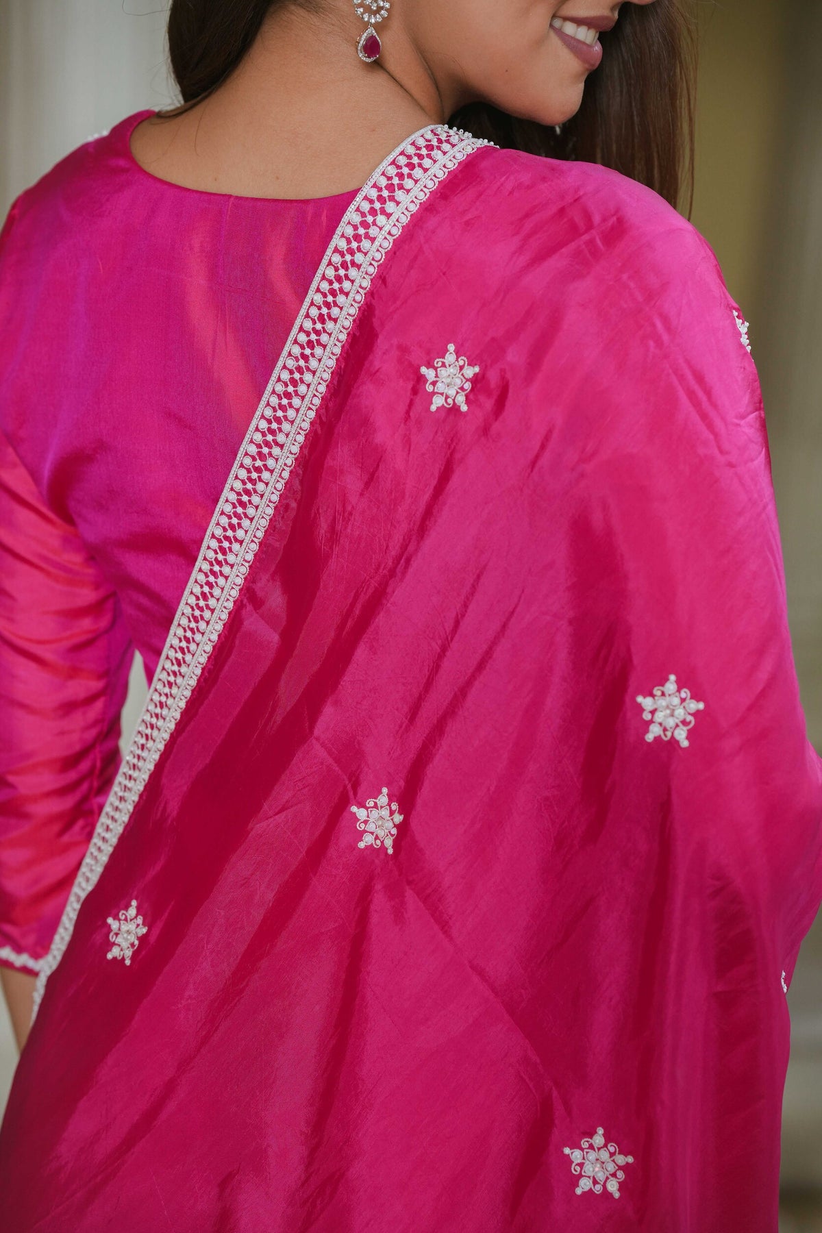 Magenta Pink Straight Suit
